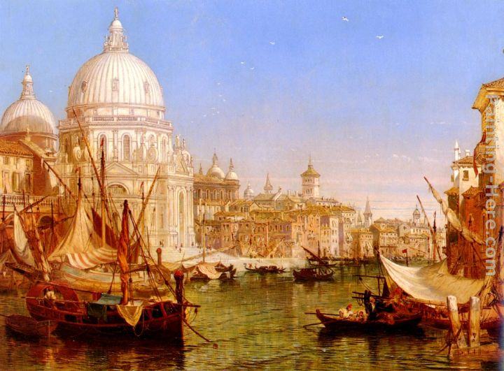 Henry Courtney Selous A View Along The Grand Canal With Santa Maria Della Salute